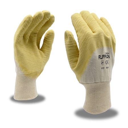 Cordova Ruffian Premium Latex Yellow Dipped Gloves - Large, 12PK 5615